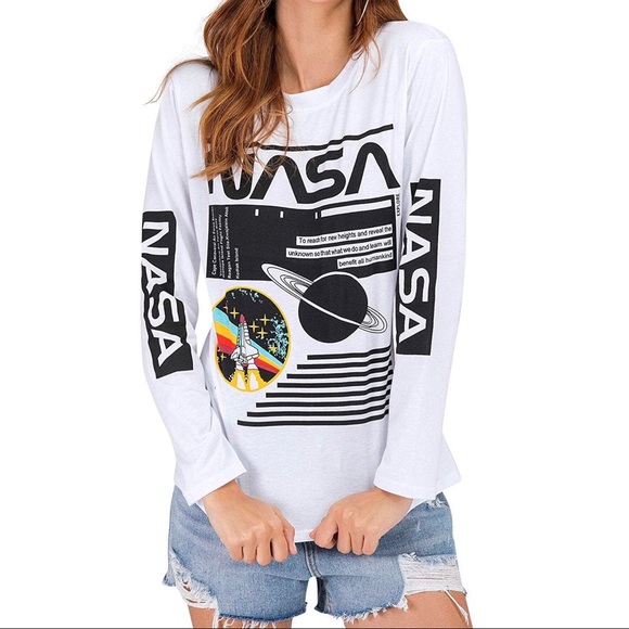 Long Sleeve Crew Neck NASA Sweatshirt - Picture 2 of 7